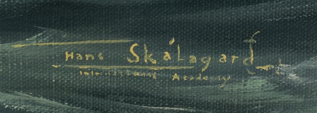 Artwork by Hans Skalagard, "British Four-Masted Full-Rigged Ship, County of Selkirk,", Made of oil on canvas