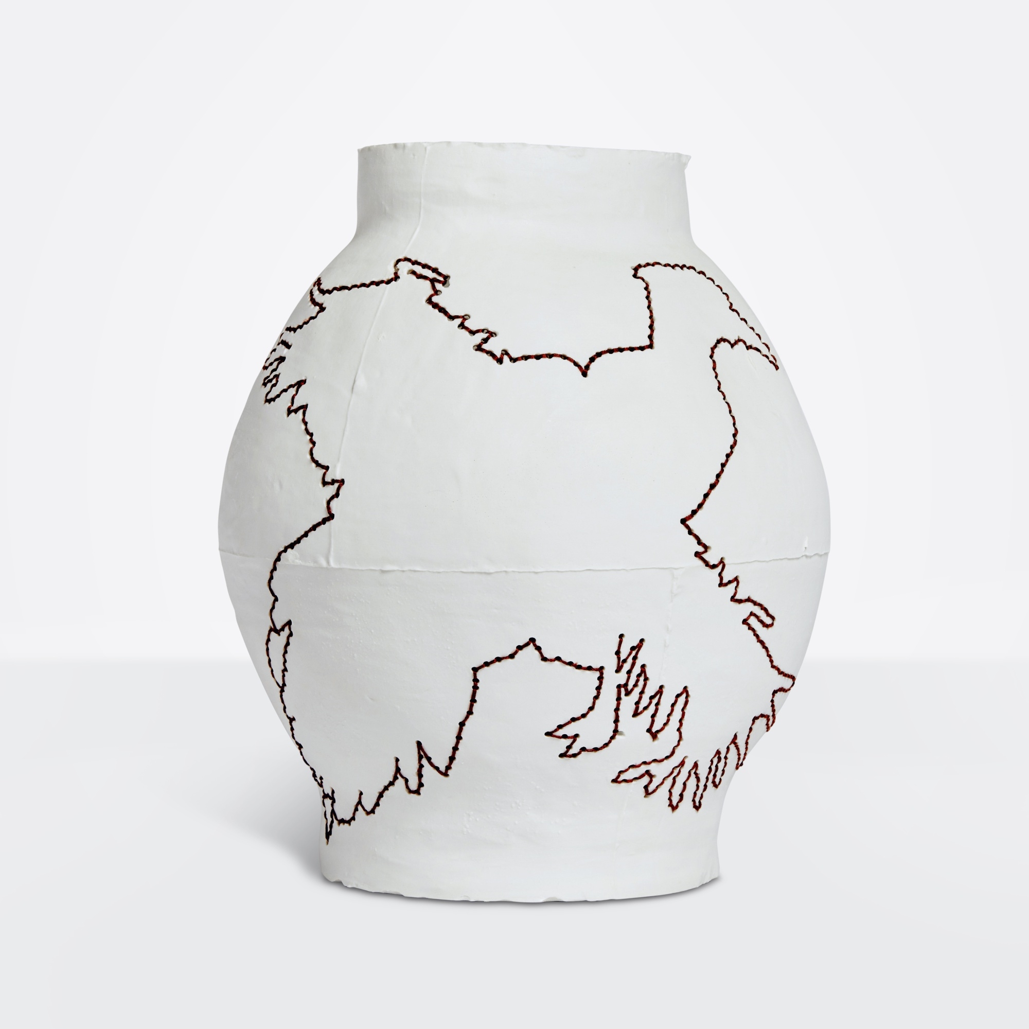 Hella Jongerius Red Flower Embroidered Tablecloth (Circa 1999) MutualArt