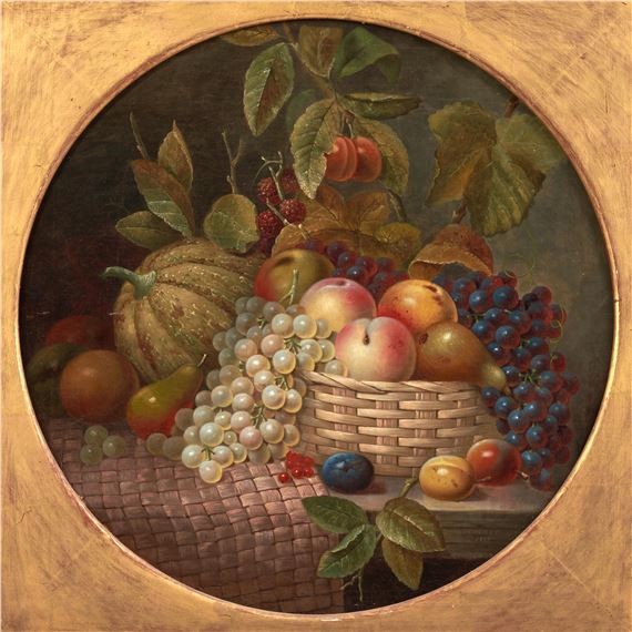 Still Life with Fruit by George Hedley, 1855