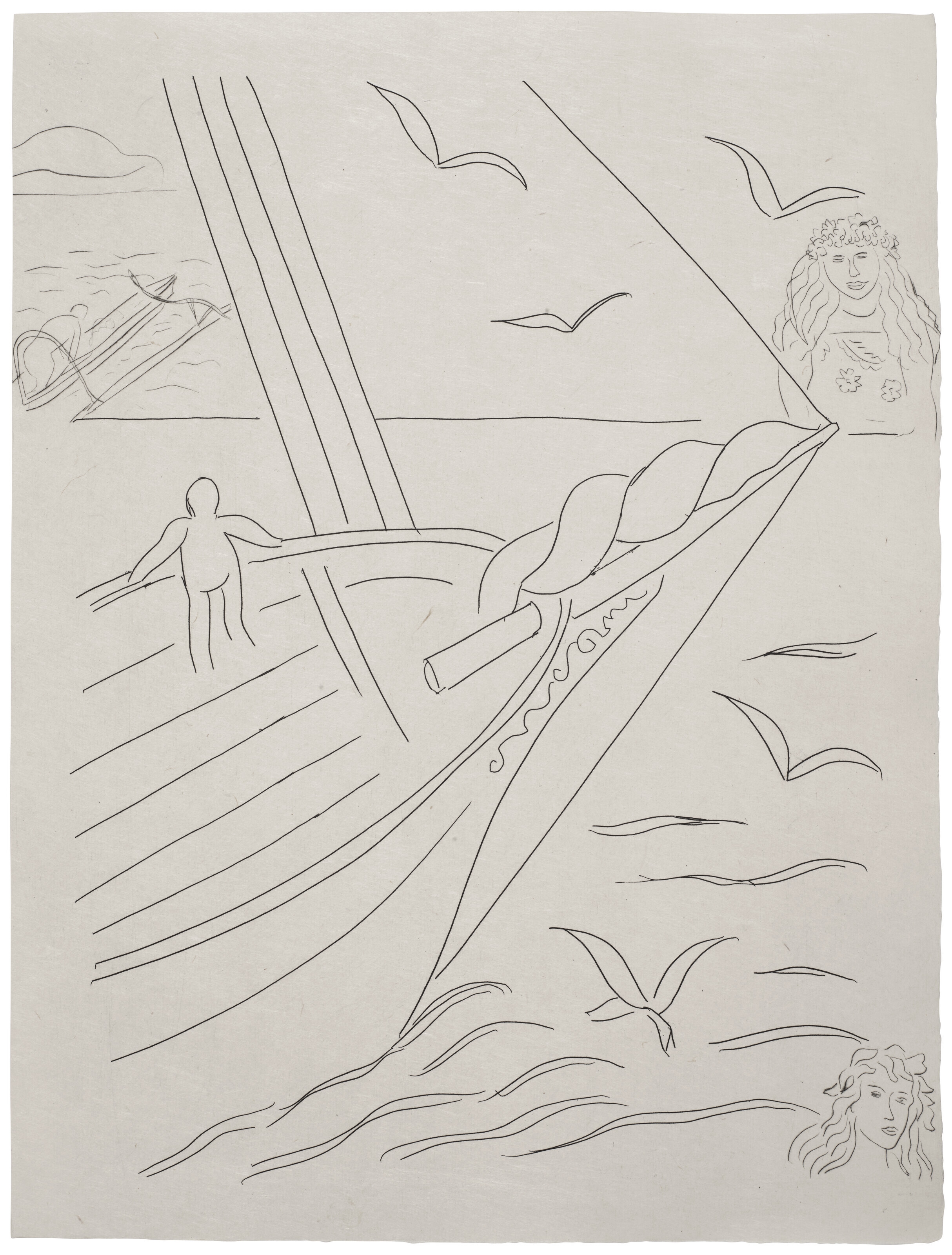 Artwork by Henri Matisse, Stéphane Mallarmé, Poésies, Made of etchings, on Japon paper