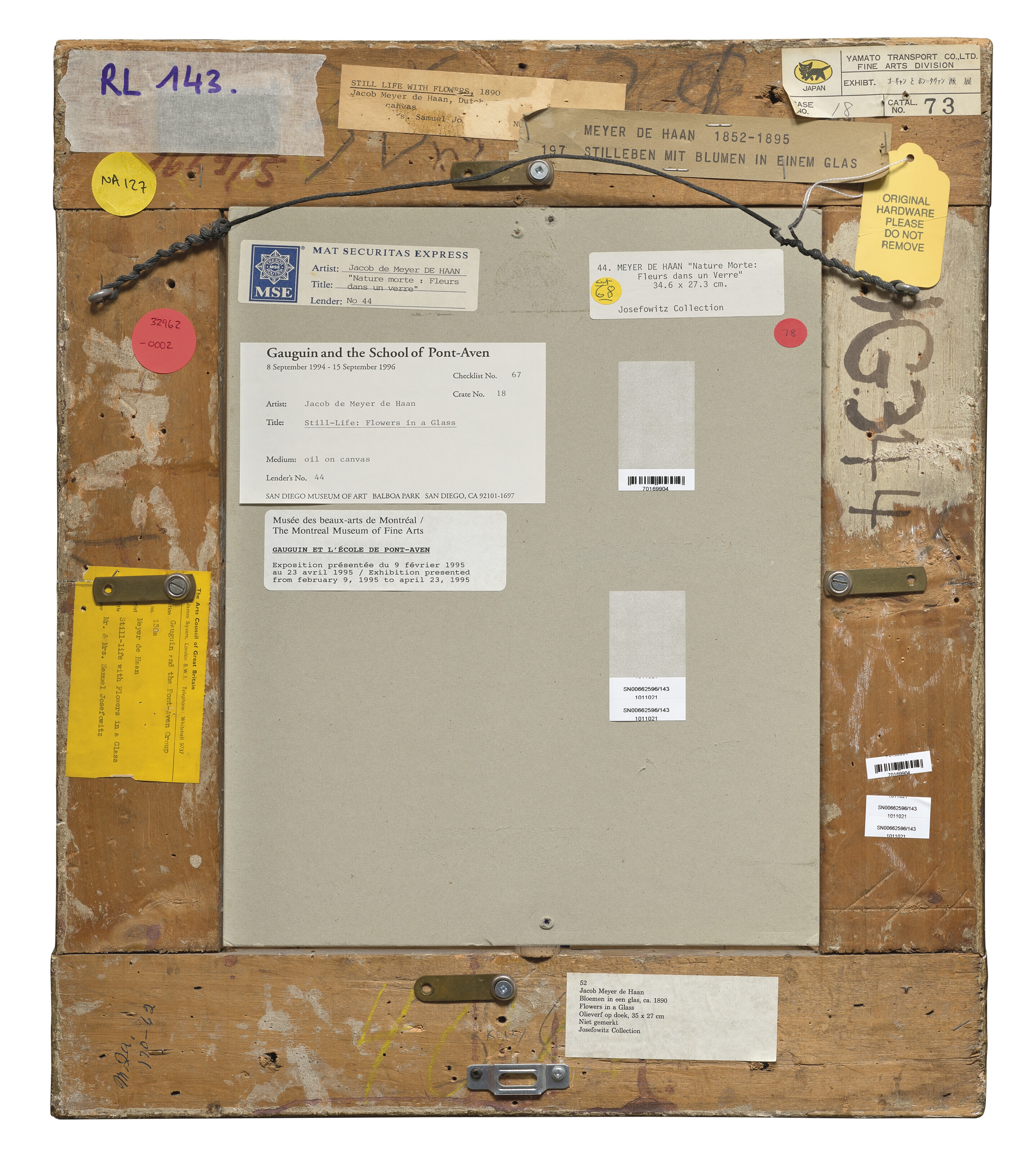 Artwork by Meyer Isaac de Haan, Nature morte, fleurs dans un verre, Made of oil on canvas