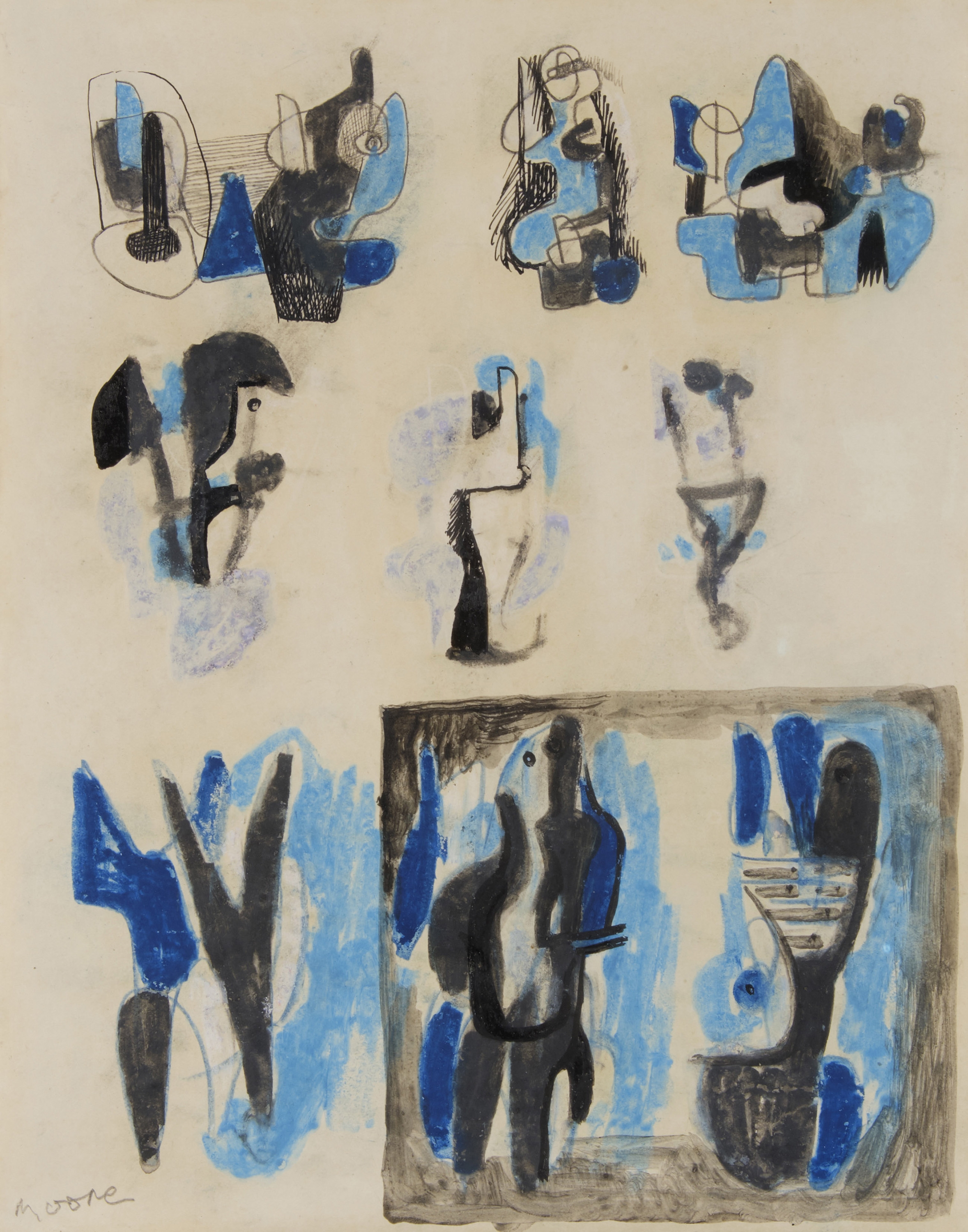 Henry Moore | Drawings for Sculpture (1937) | MutualArt