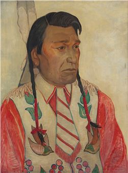 Portrait of a Native American Man - Elsa Laubach Jemne