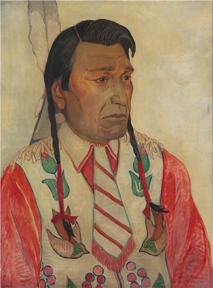 Portrait of a Native American Man by Elsa Laubach Jemne, 1925