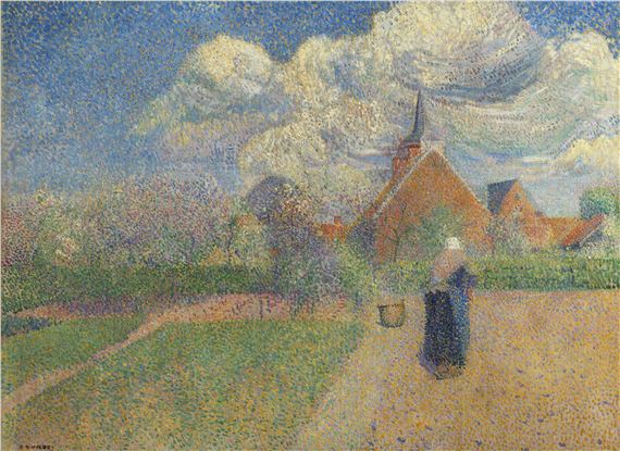 Verger avec paysanne by Henry van de Velde, 1888