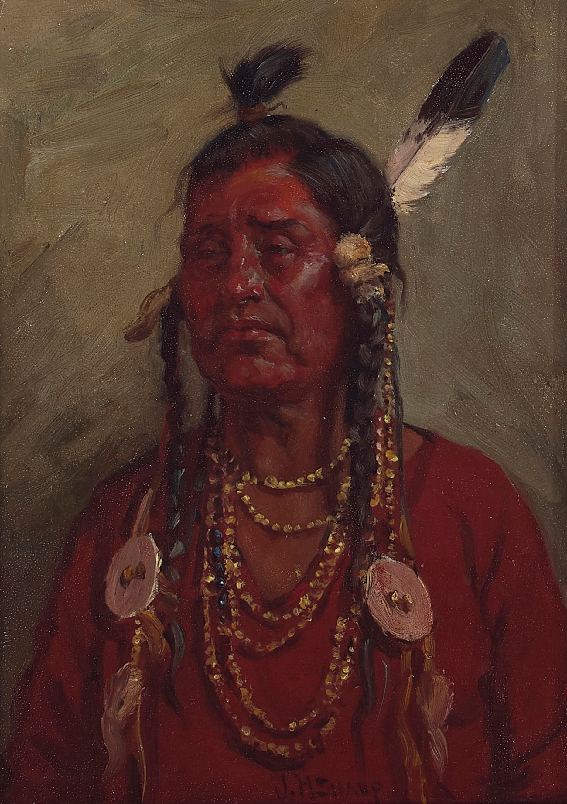 Joseph Henry Sharp | Portrait of Ch'ri Elkhorn (Circa 1907) | MutualArt