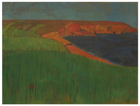 Côte bretonne (Champ vert) by Georges Lacombe, Painted in 1893-94