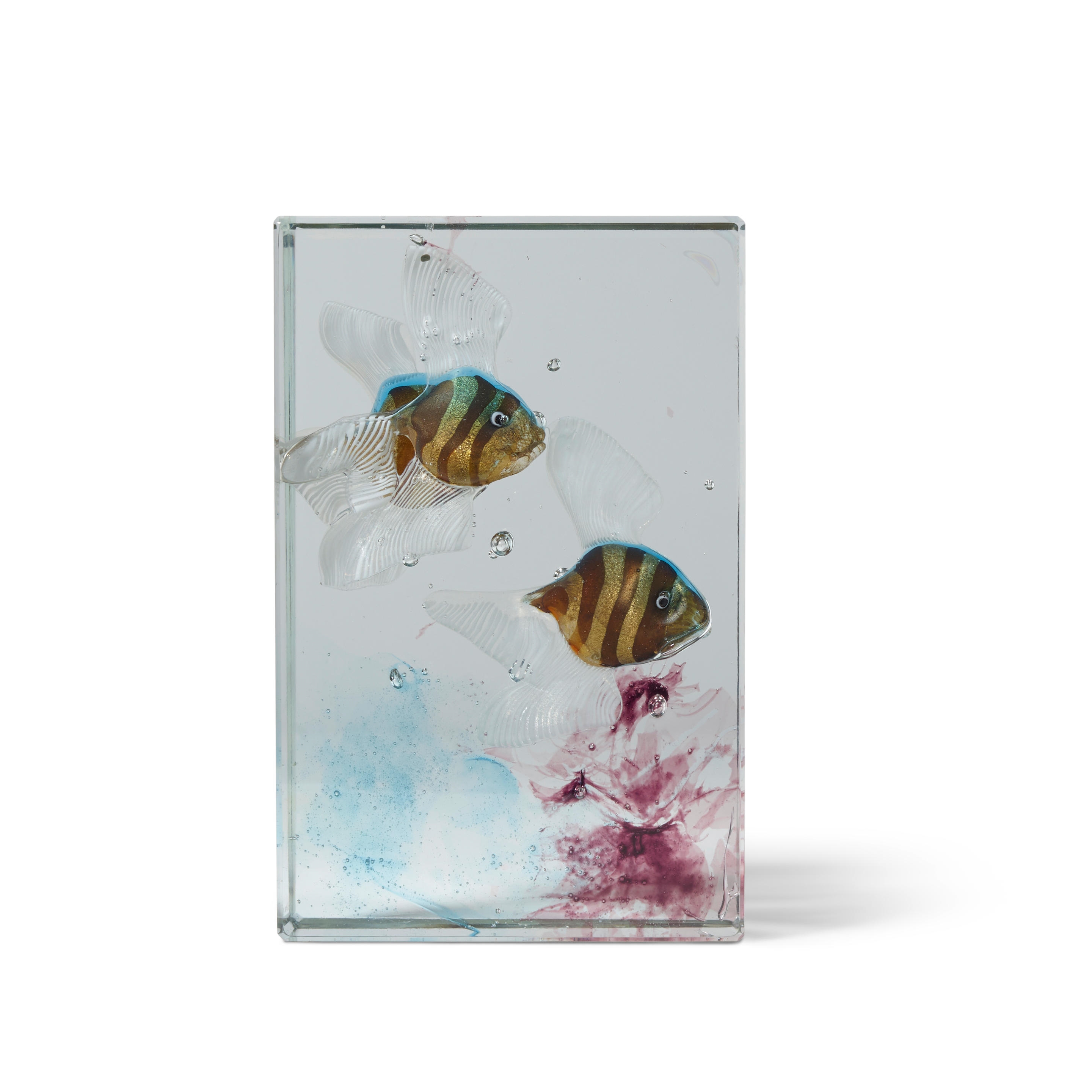 Alfredo Barbini Aquarium Sculpture with Three Fish MutualArt