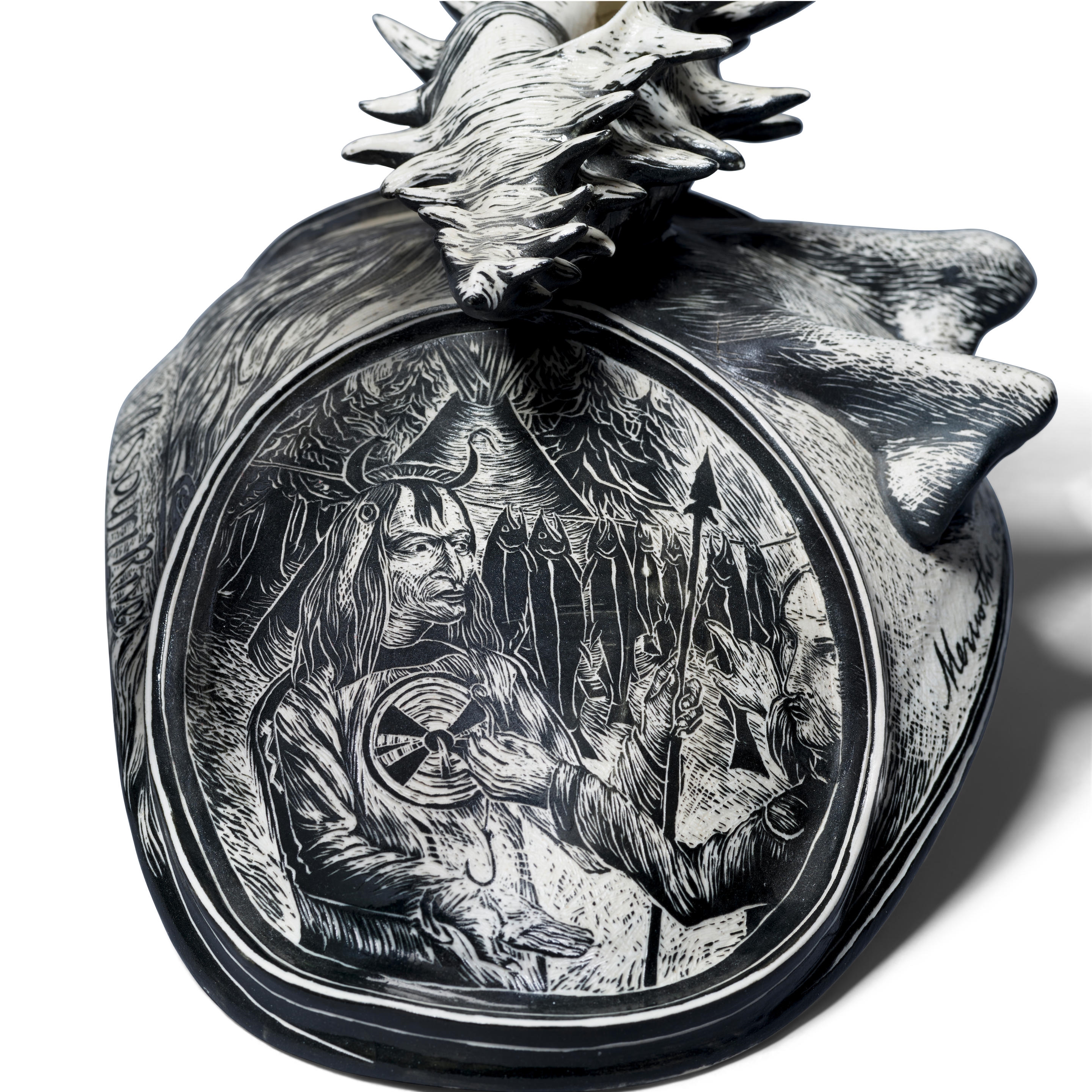 Artwork by David Regan, Lewis and Clark Tureen, Made of porcelain