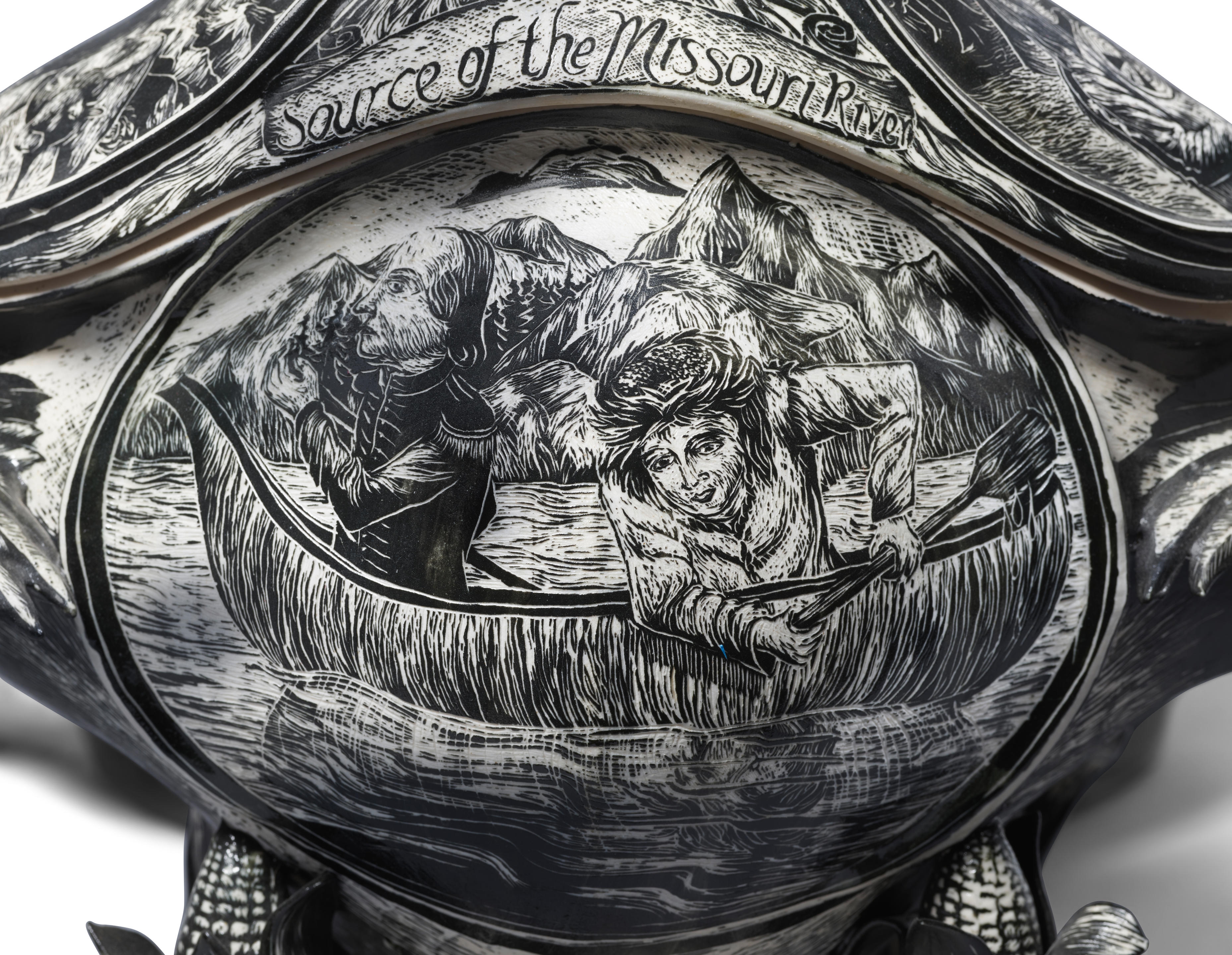 Artwork by David Regan, Lewis and Clark Tureen, Made of porcelain