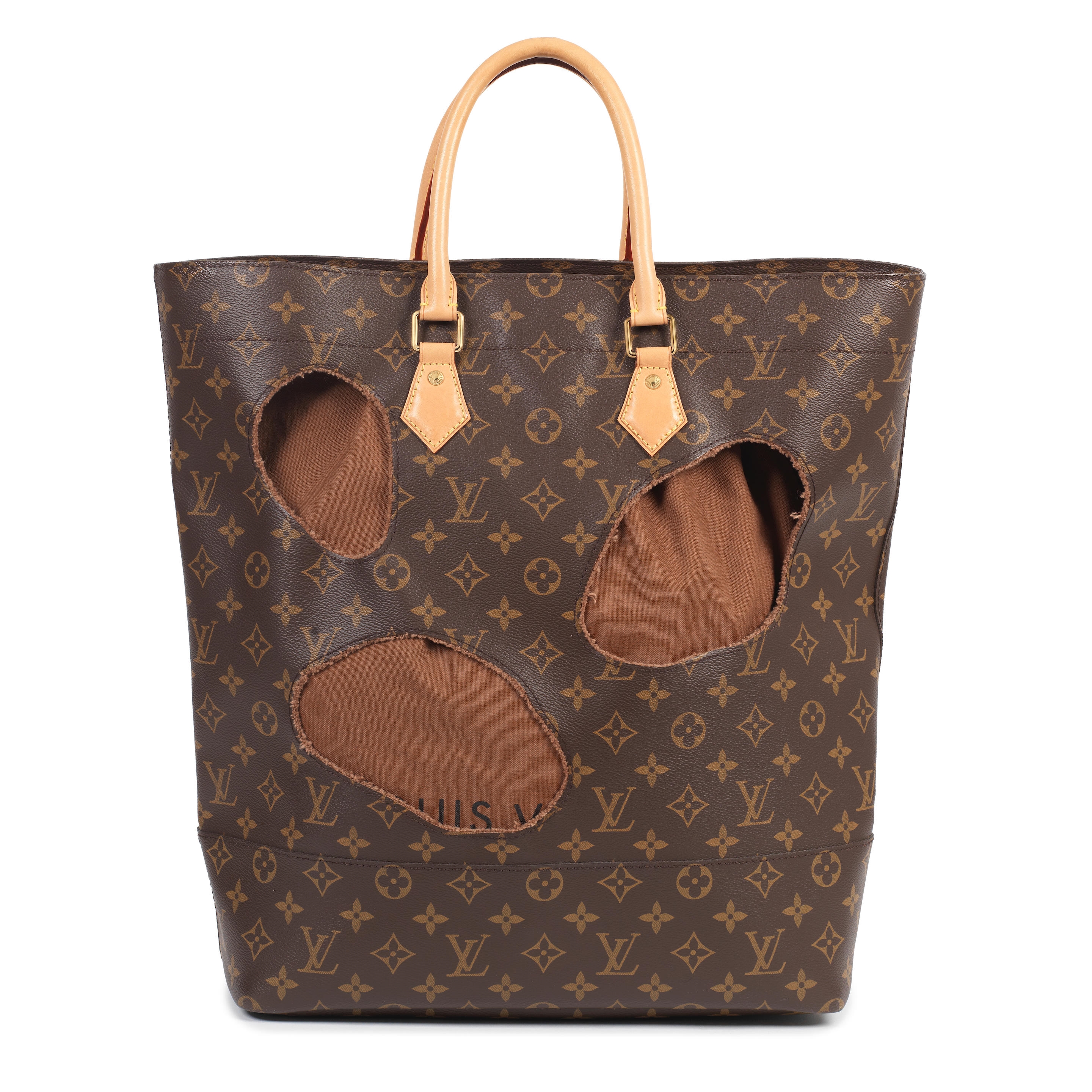 At Auction: Louis Vuitton, Louis Vuitton - NEW - On the go MM - Black/Beige  Embossed Leather Tote w/ Strap