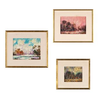 Paul HERMANS (1898-1972) 'Three Paintings' oil on board - Paul Hermans