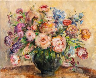 Marcelle SEVERY (1895-1987) 'Flower Still Life' oil on canvas - Marcelle Severy