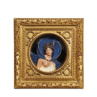 A WAX ON SLATE PORTRAIT OF A WOMAN - Clemente Susini