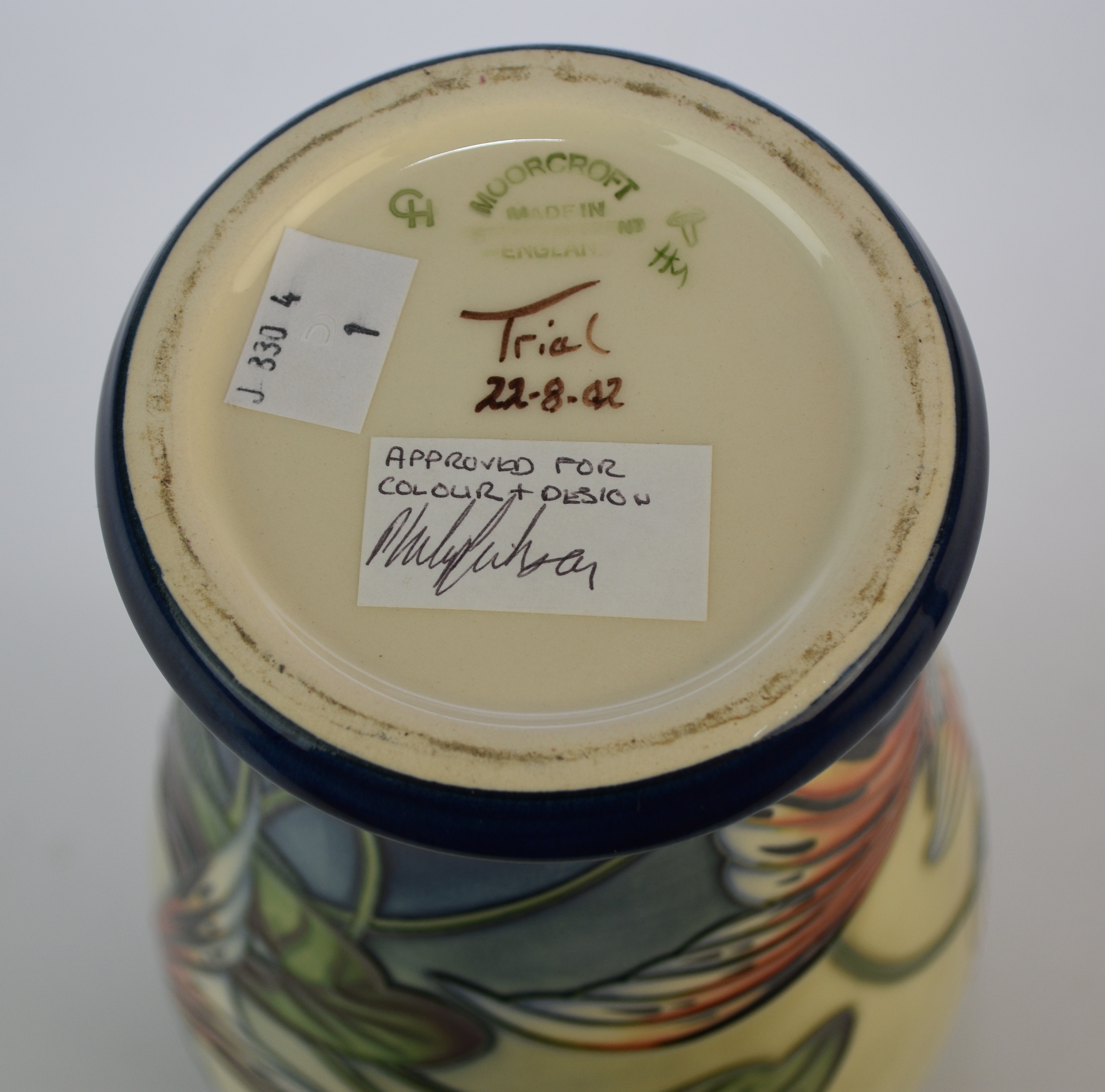 William Moorcroft Moorcroft 'Carp' Trial Vase designed by Philip