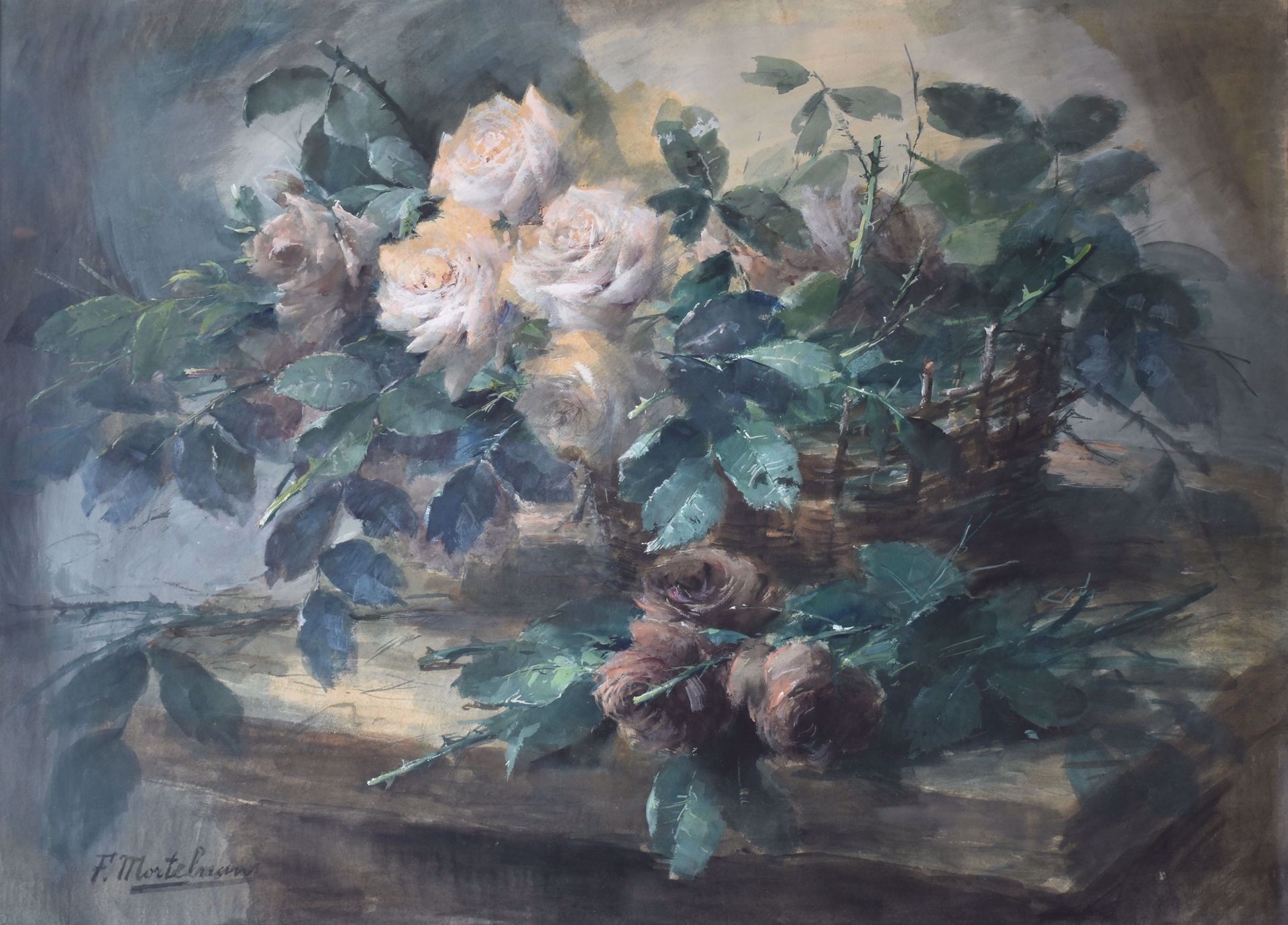 Frans Mortelmans | Still life with roses | MutualArt