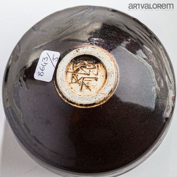 Robert Deblander Largeshouldered hemispherical vase with small neck