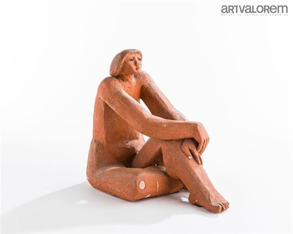 Seated nude by Pierre Merlier