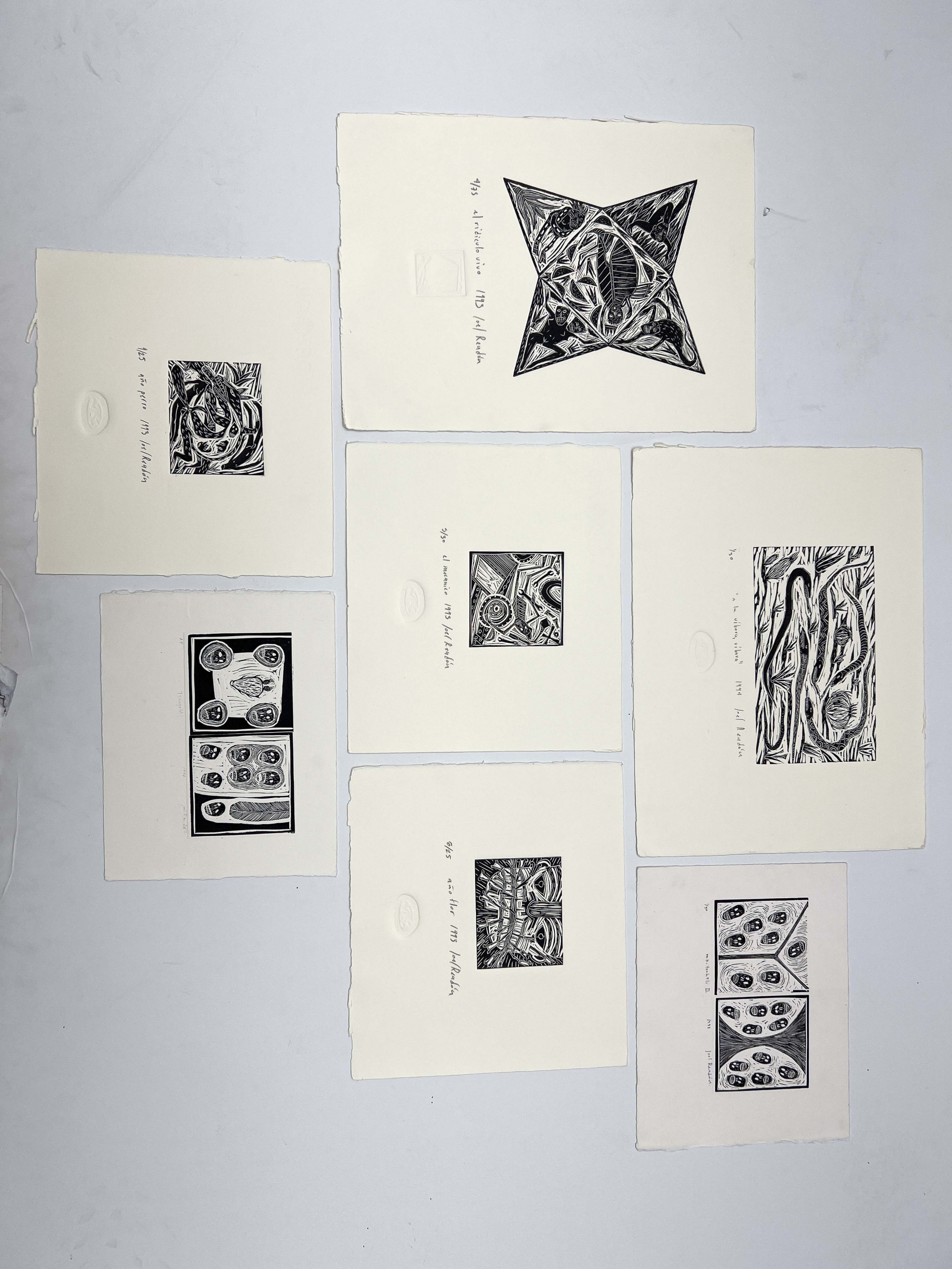 Joel Rendón | Woodcuts, Group of 6 (1991-94) | MutualArt