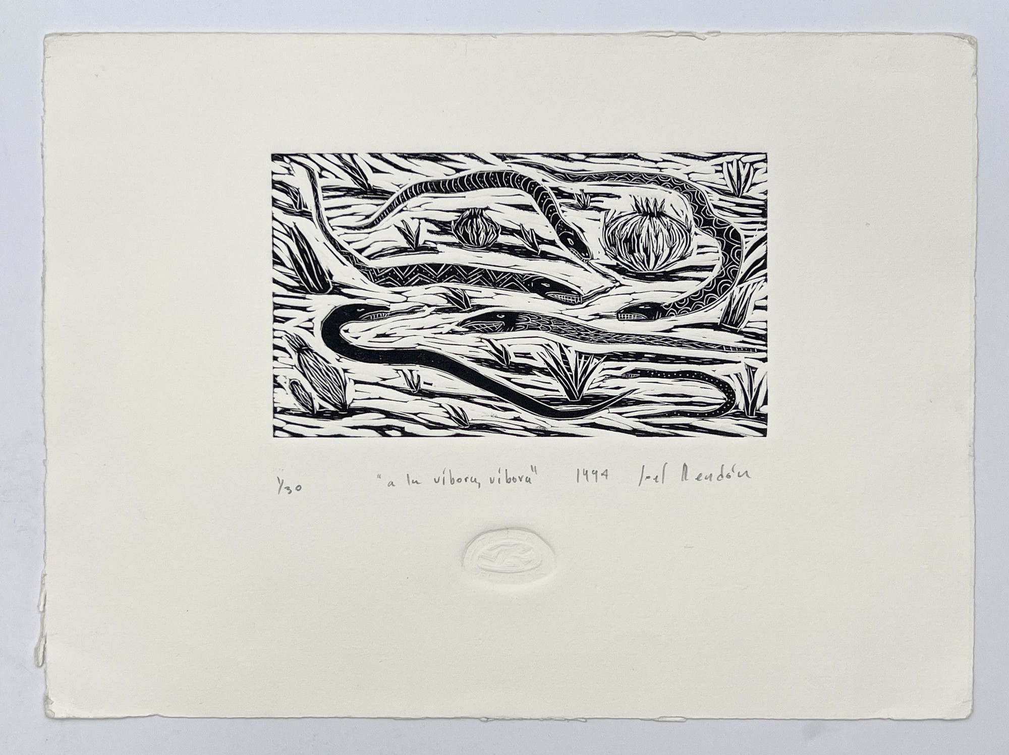 Joel Rendón | Woodcuts, Group of 6 (1991-94) | MutualArt