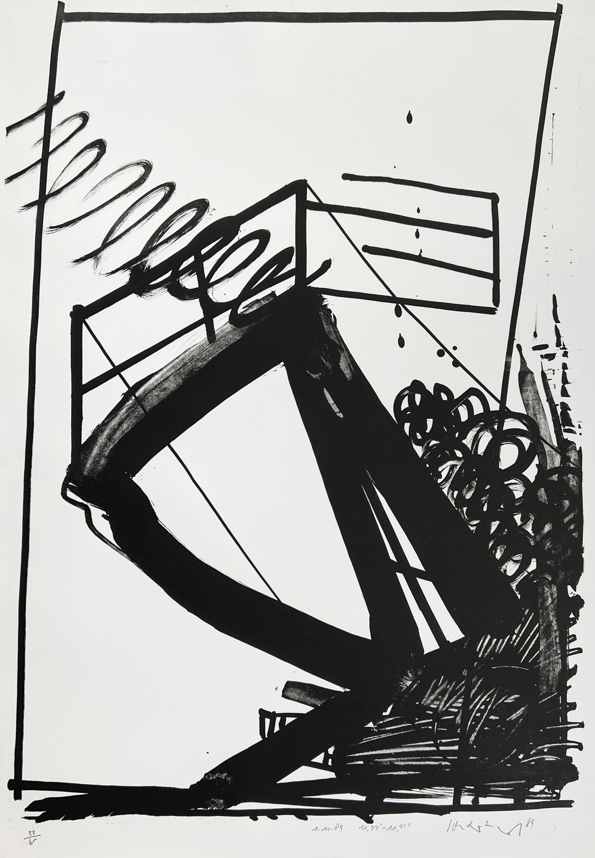 Artwork by Kurt Rudolf Hoffmann‏ Sonderborg, Untitled (Composition in Black) (1998), Made of lithograph