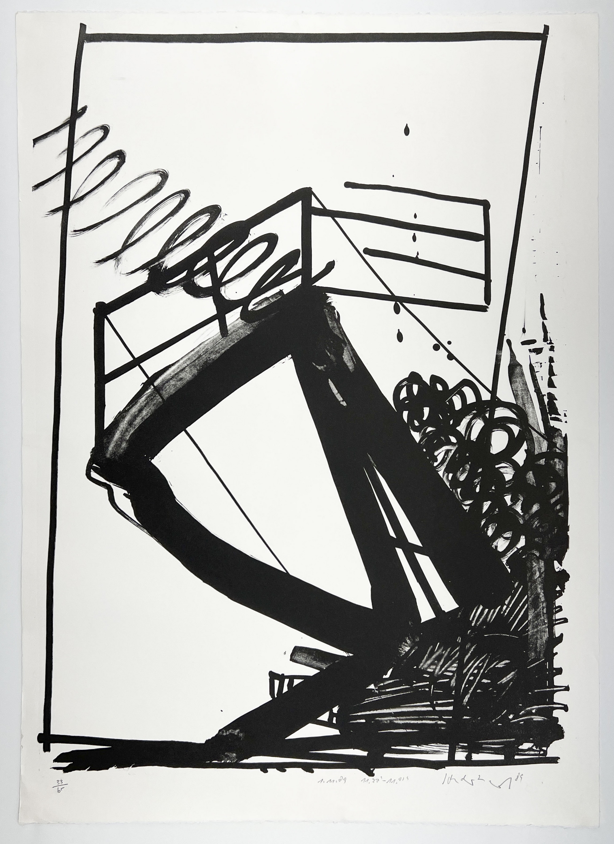 Artwork by Kurt Rudolf Hoffmann‏ Sonderborg, Untitled (Composition in Black) (1998), Made of lithograph