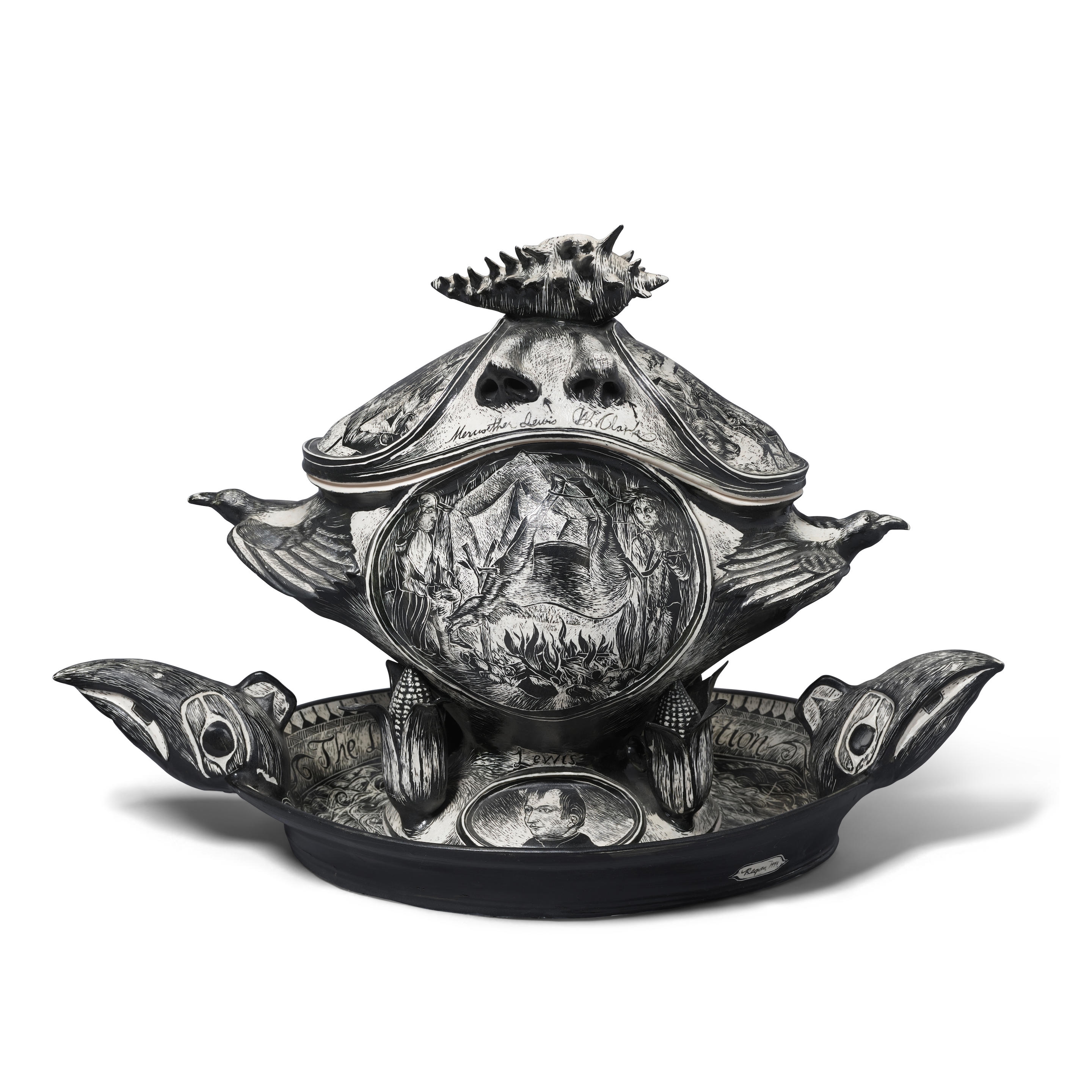 Artwork by David Regan, Lewis and Clark Tureen, Made of porcelain