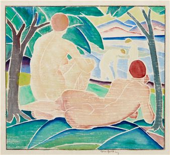 Bathers (U.M. 20) - B.J.O. Nordfeldt
