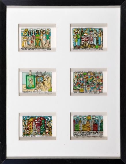 James Rizzi | (2) 3D Artworks: Street Lunch The Brunch Bunch