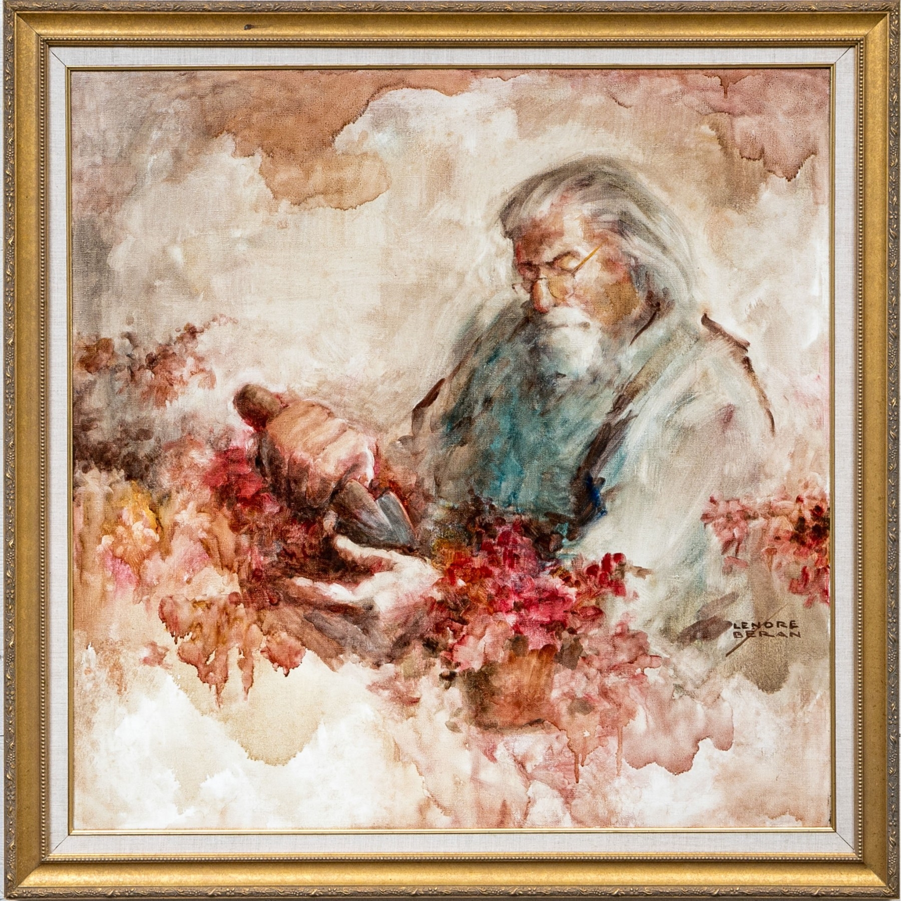 Artwork by Lenore Beran, PORTRAIT OF AN ELDERLY MAN, Made of oil on canvas