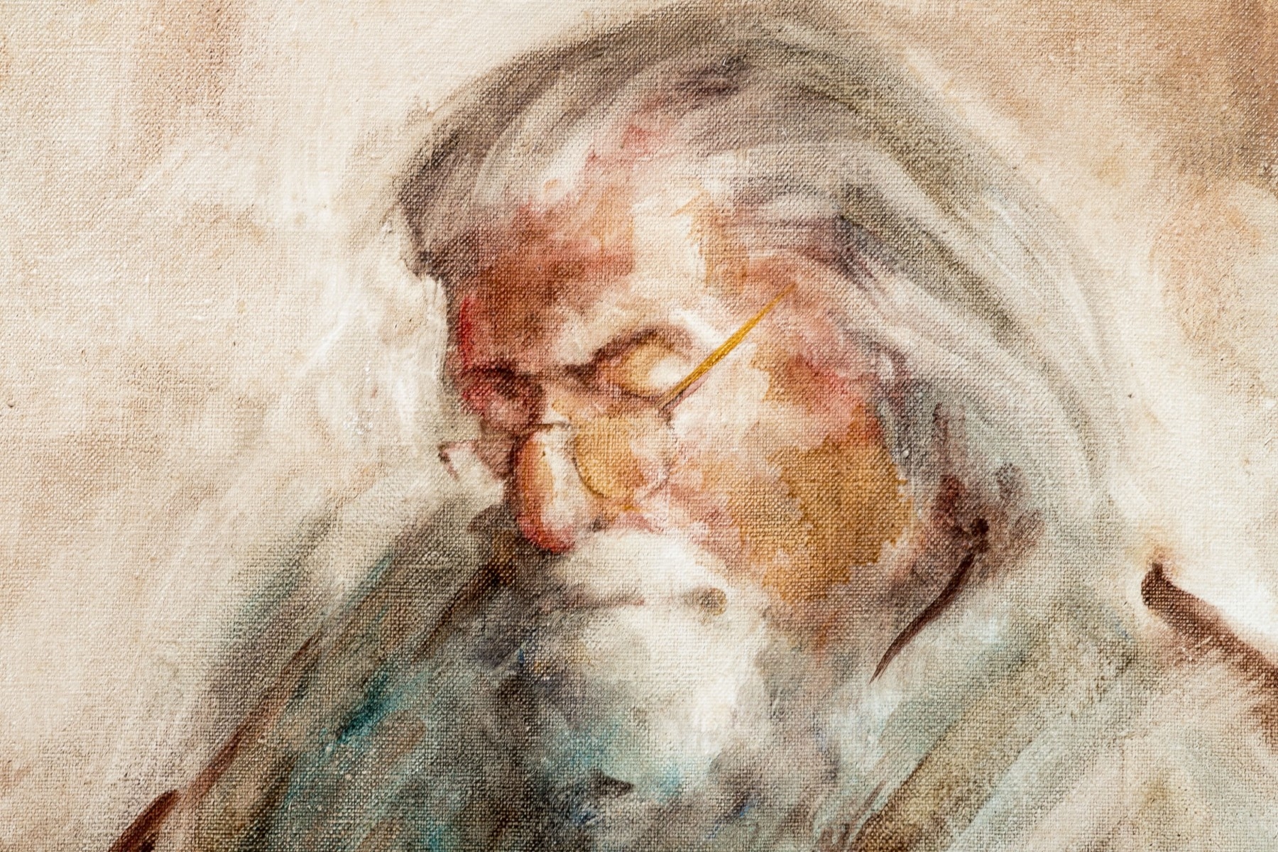 Artwork by Lenore Beran, PORTRAIT OF AN ELDERLY MAN, Made of oil on canvas