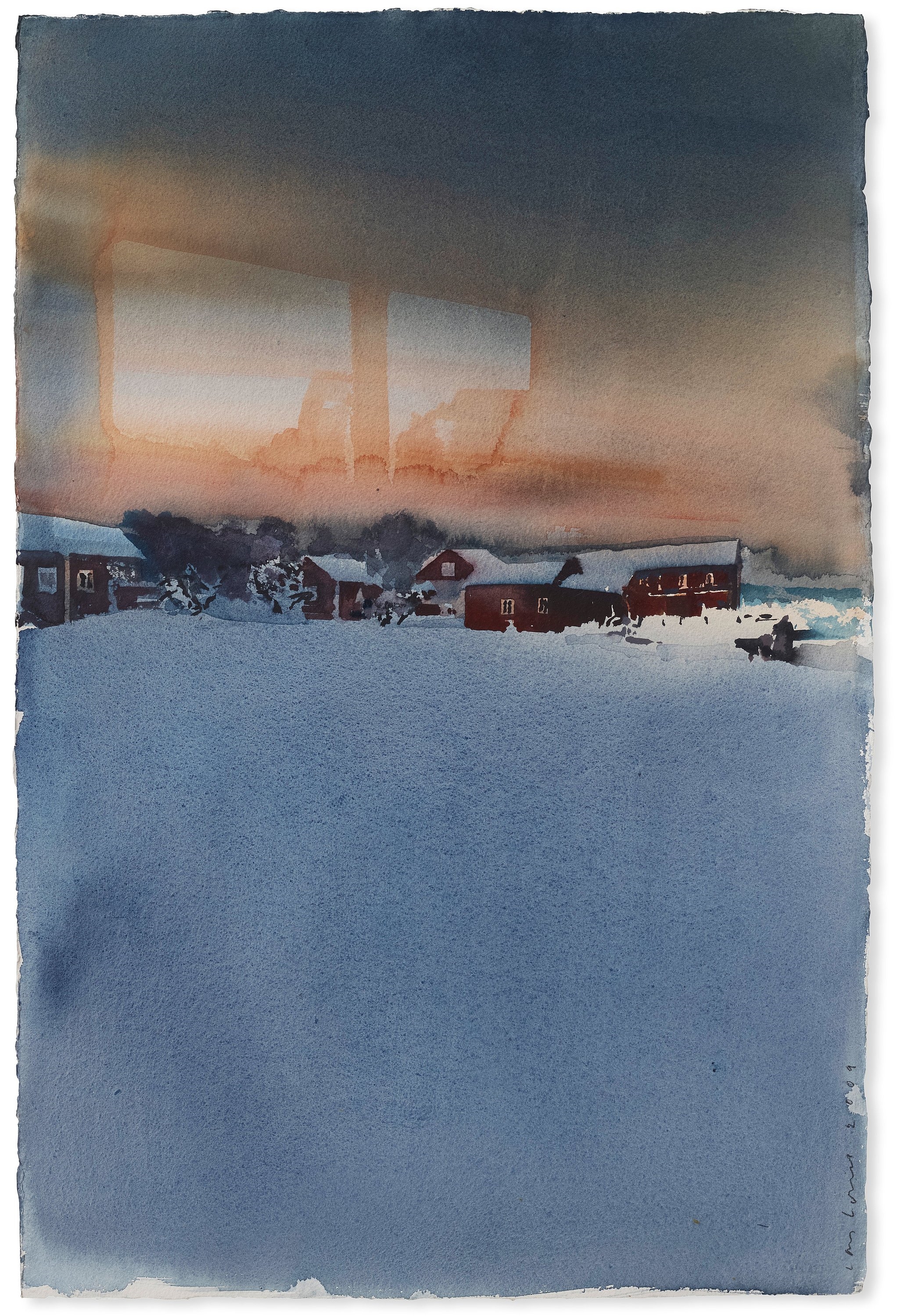 'Vinterresa' by Lars Lerin, dated 2009