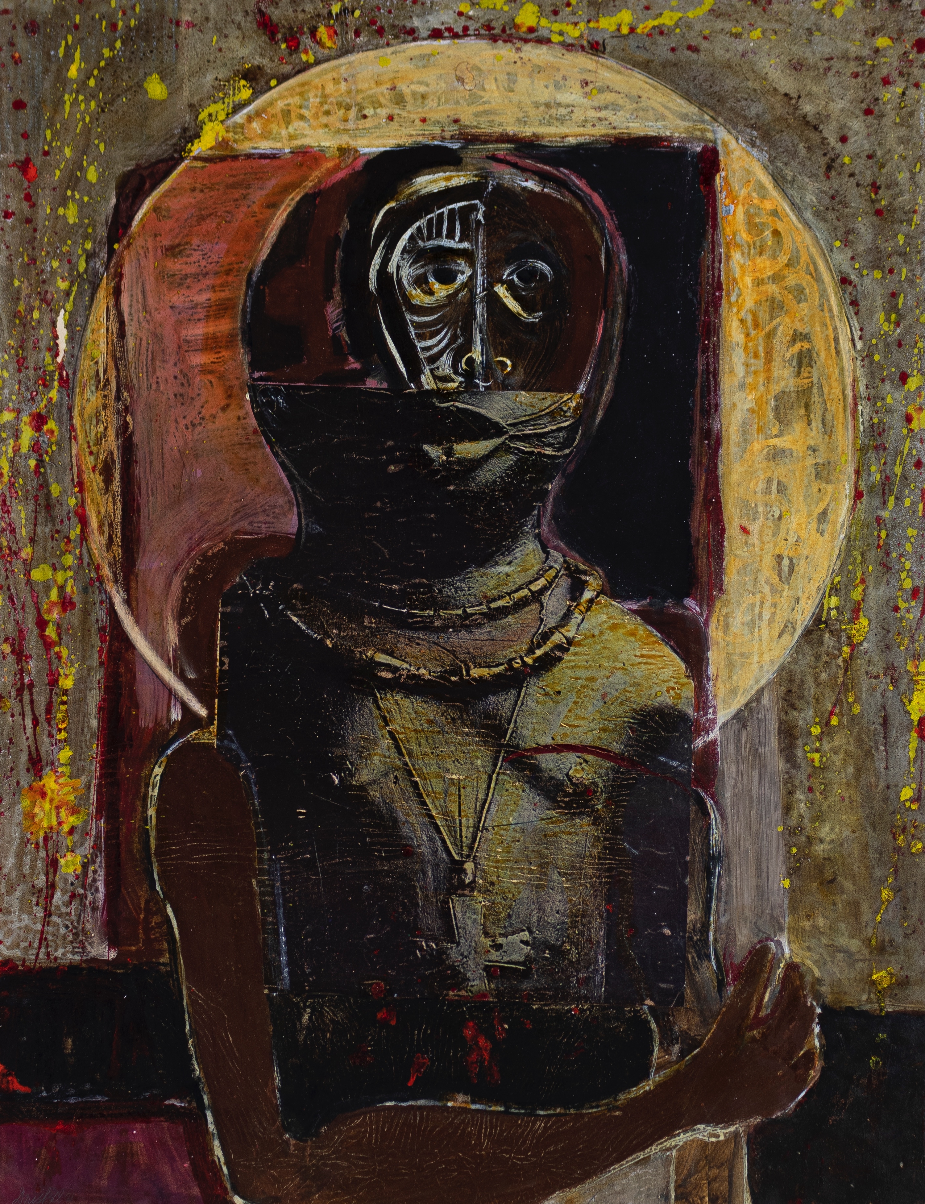 David Clyde Driskell | African Sentinel (1971) | MutualArt