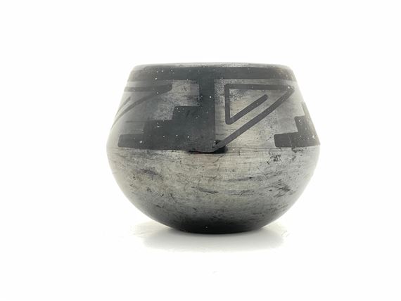 Maria Martinez (1887-1980) & Julian Martinez (1887-1943) San Ildefonso Pueblo Black-On-Black Pottery Jar by Maria Montoya Martinez, Julian Martinez, 1925-1943