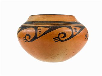 Zella Cheeda (1901-1997) Hopi Black on Red Pottery Jar - Zella Cheeda