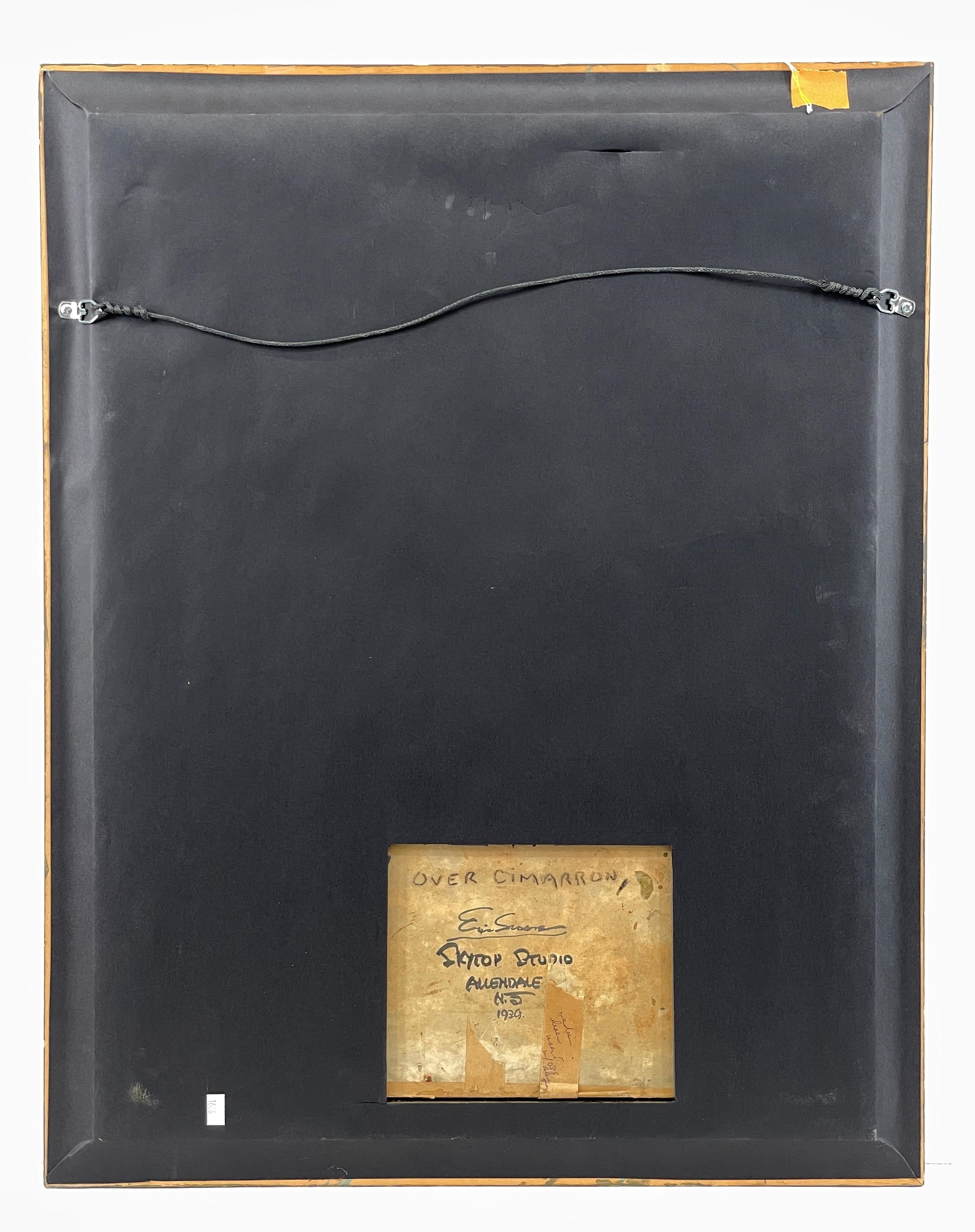 Artwork by Eric Sloane, Eric Sloane (1905 - 1985) "Over Cimarron" (Autumn Cumulo-Nimbus 4500 Feet) Oil on Board, Made of Oil on Board