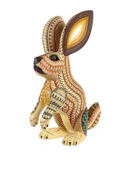 Jacobo Angeles Ojeda (Born 1973) and Maria Angeles (Born 1977) "Conejo Orejon #6" Acrylic on Copal Wood - Jacobo Angeles Ojeda