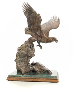 Ted Blaylock (1940 - 2022) "Anasazi Nest Builder III" Bronze Sculpture - Ted Blaylock