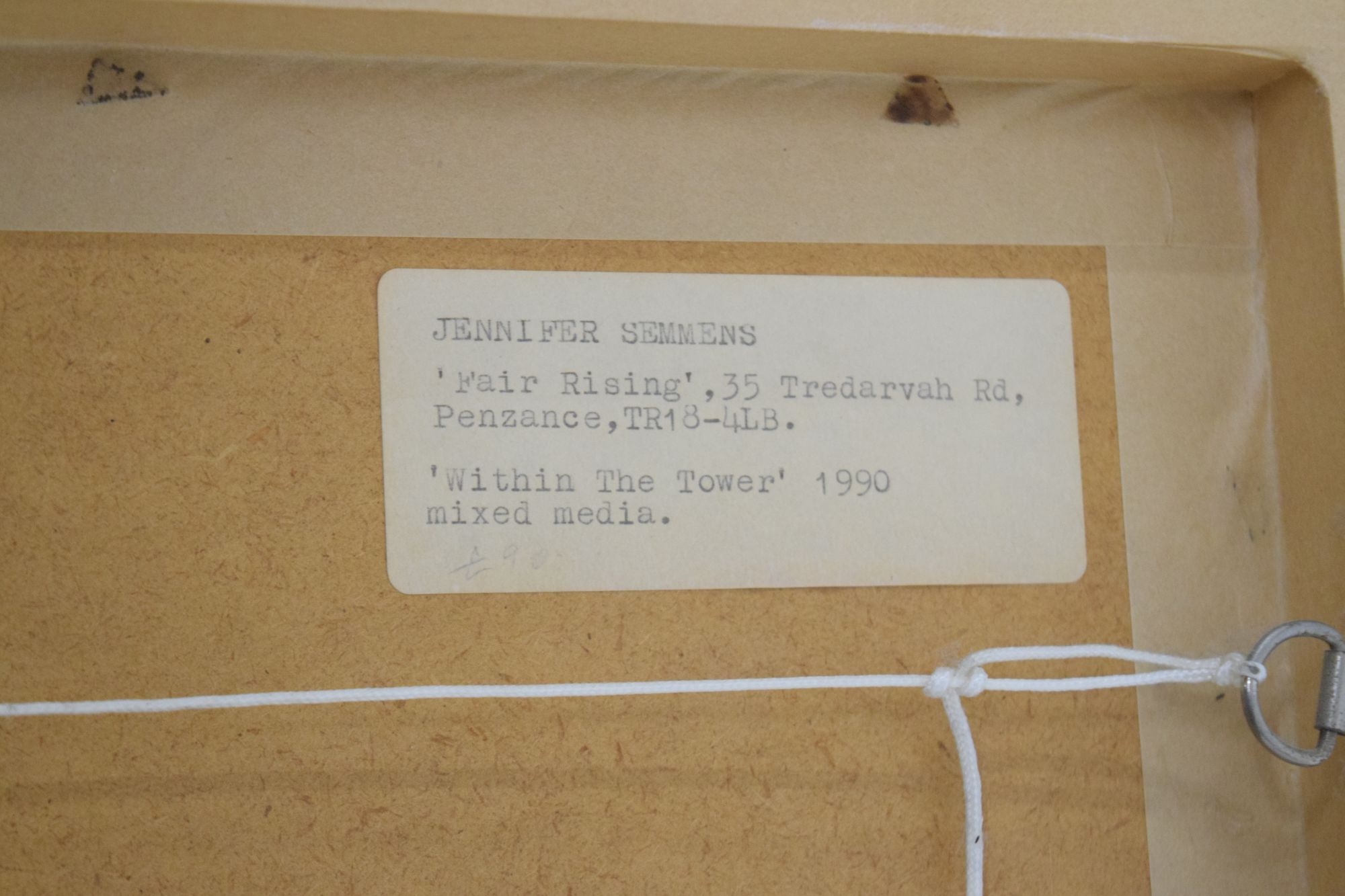 Artwork by Jennifer Semmens, - Mixed media - 'Within the Tower', Made of Mixed media