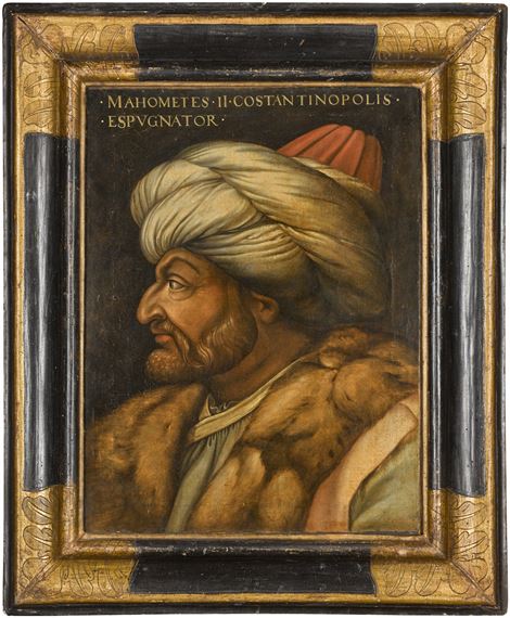 A historical portrait of Sultan Mehmet II 'The Conqueror', Italian School by Italian School, 16th Century