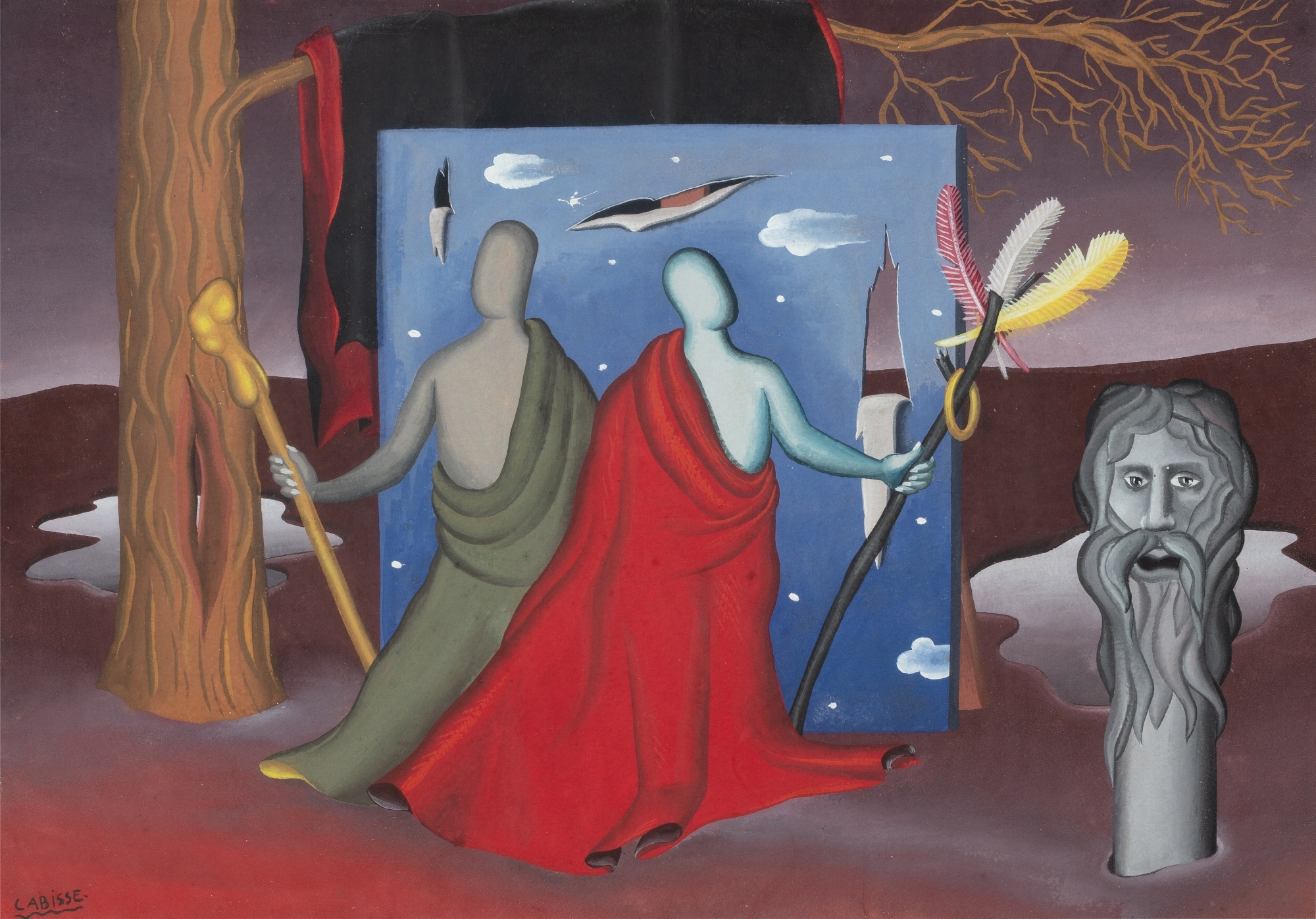Félix Labisse Les gardiens des présages or Présages de guerre II (1940) MutualArt