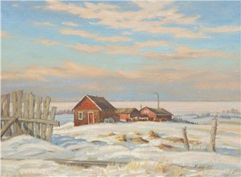 Winter At Kandahar, Looking Over Big Quill - Ernest Luthi