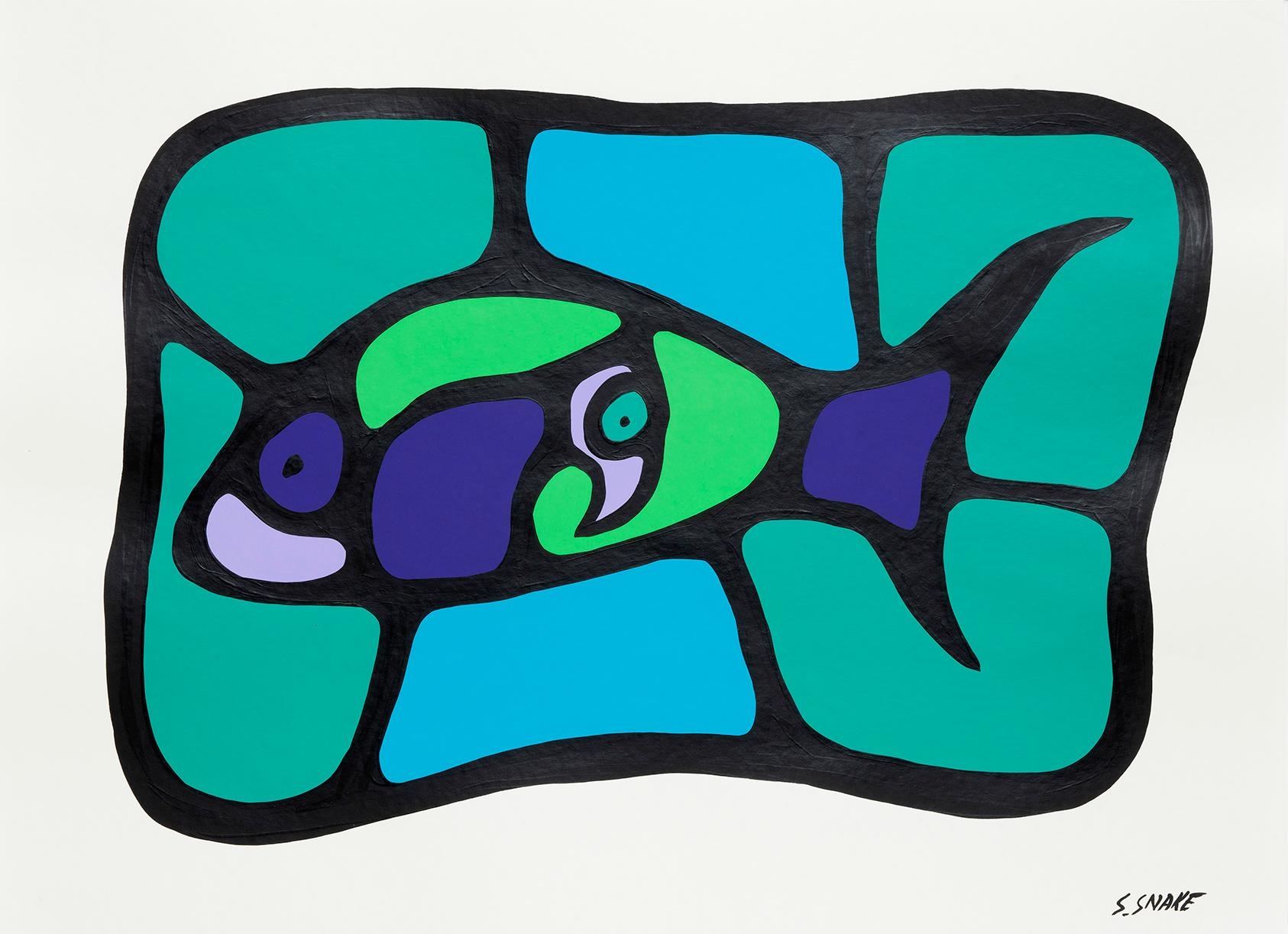 Stephen Snake | Untitled - Fish with a Bird Inside | MutualArt
