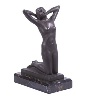 Kneeling Female Nude - Josef Bastgen