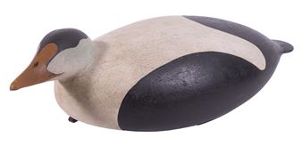 Carved and Painted Common Eider Decoy - Jim Keefer