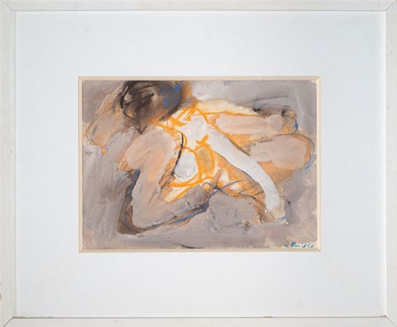 Nu assis de dos by Jacques Poncet, 1963