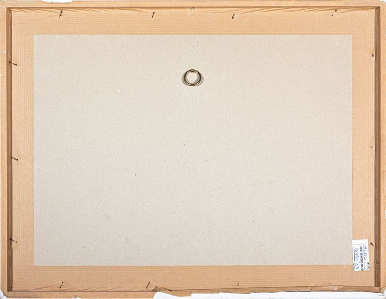 Artwork by Jacques Poncet, Nu couché, la main dans les cheveux, Made of Gouache and pastel