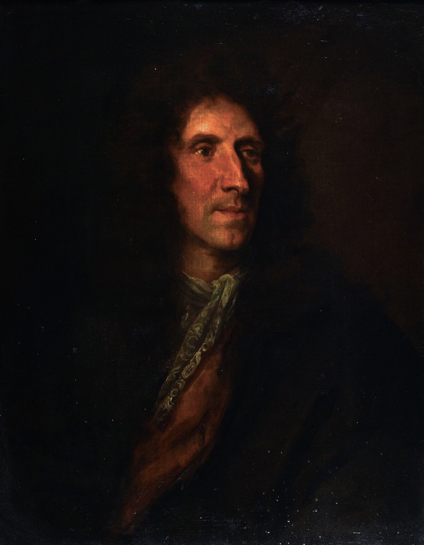 Hyacinthe Rigaud | Portrait of a gentleman with a lace scarf | MutualArt