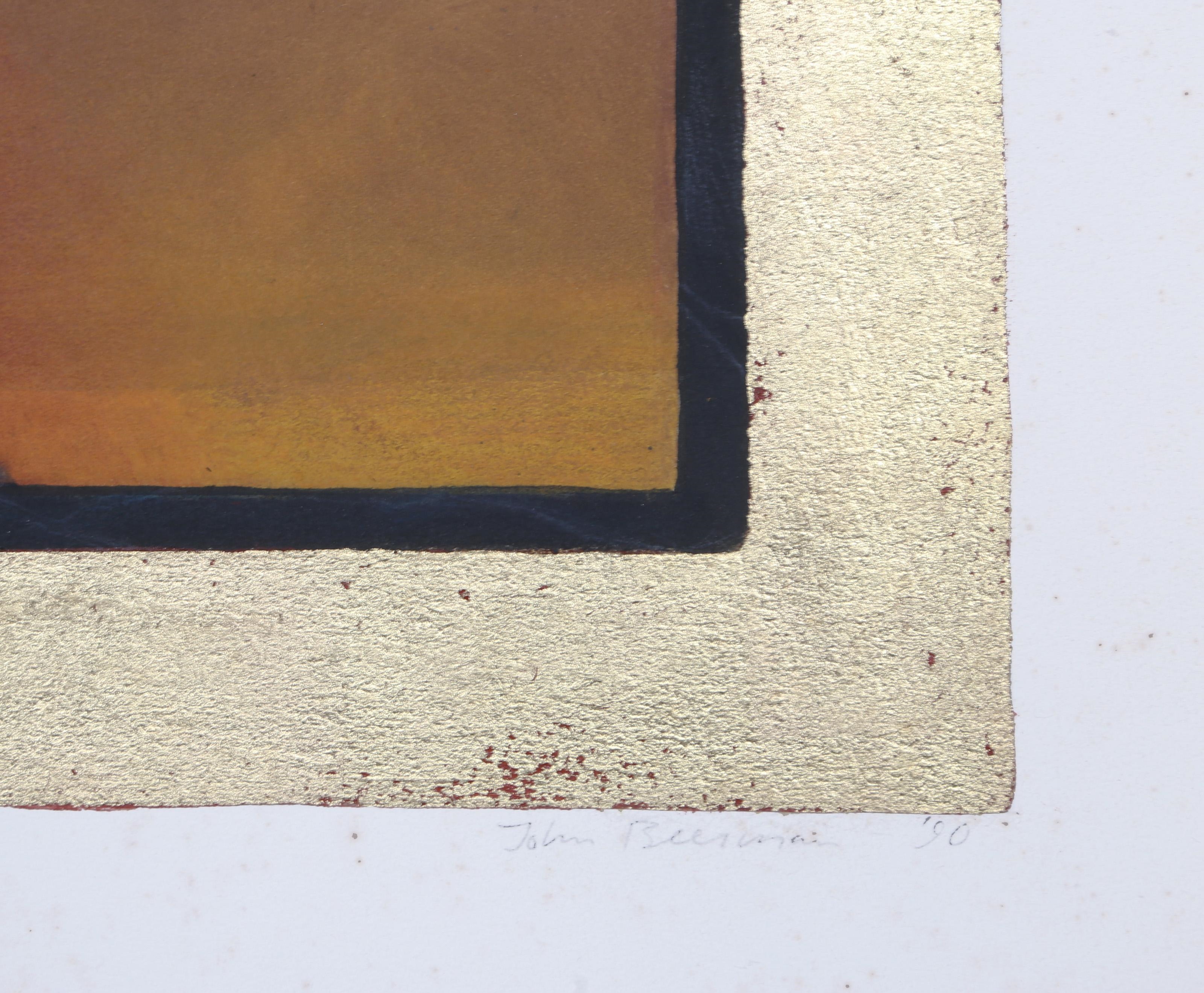 John Beerman | Orange Sunset Over Hill (1990) | MutualArt
