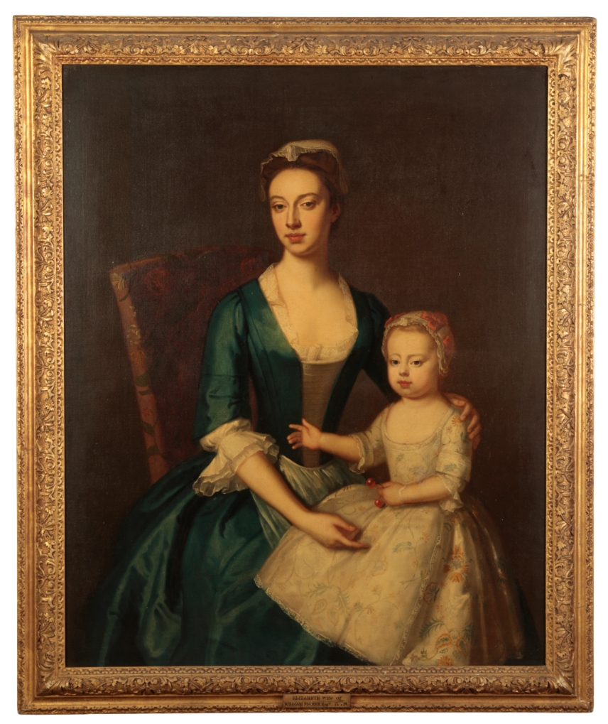 A portrait of Catherine Plumer with her child by Michael Dahl